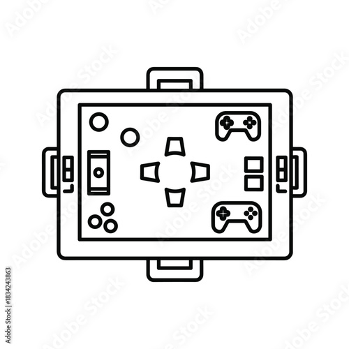Portable Gaming Tablet Line Icon