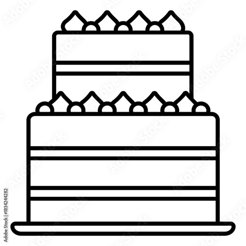 Two layered cake stroke