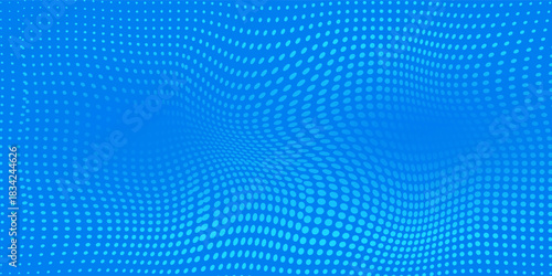 Blue comic pop-art halftone background vector