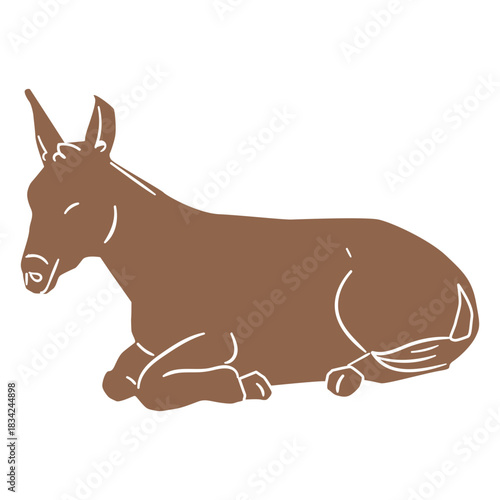 Nativity donkey silhouette