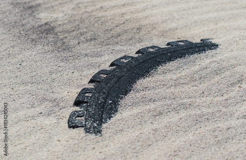 tire on sand