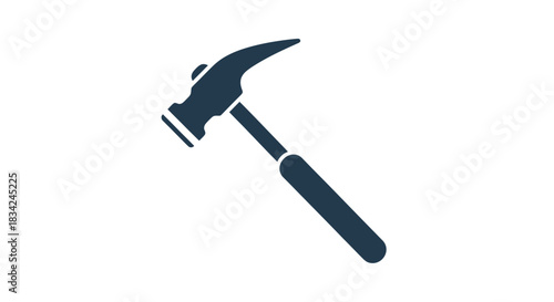 Claw Hammer Illustration: A Classic Tool for Construction and Repair.