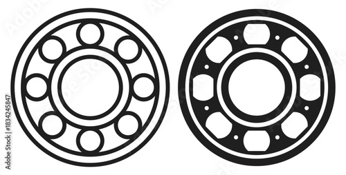 Bearing vector web icons set