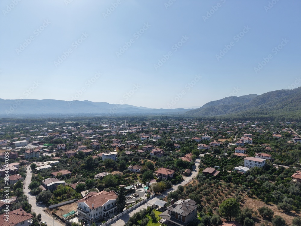 Fototapeta premium Aerial view of beautiful landscape