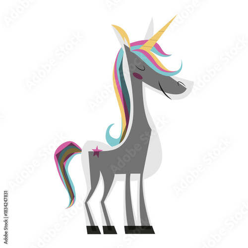 Colorful unicorn illustration