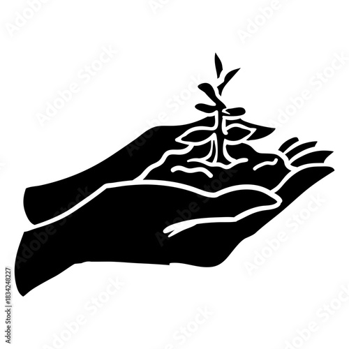 Grabbing tiny crop black