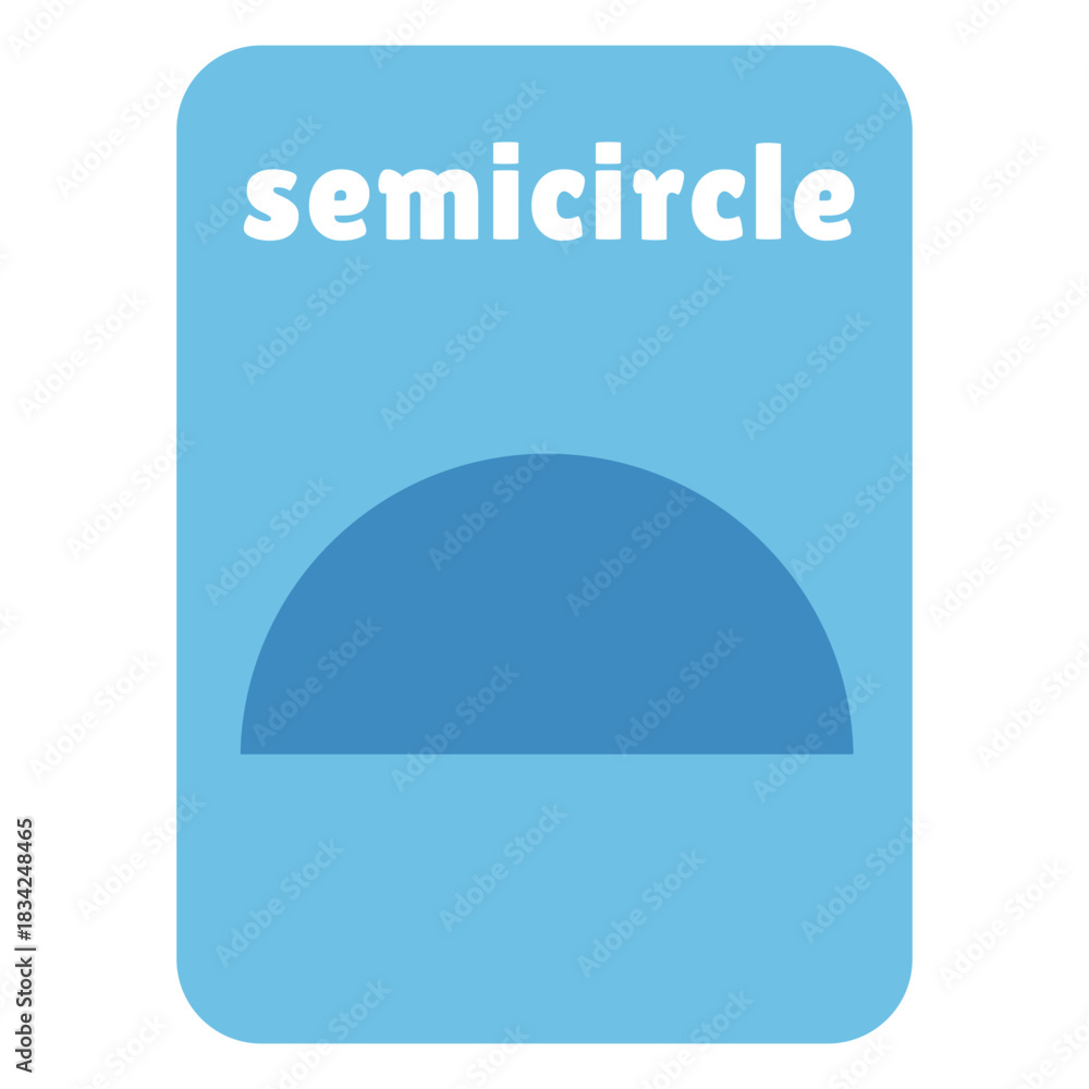Fototapeta premium Semicircle shape flashcard