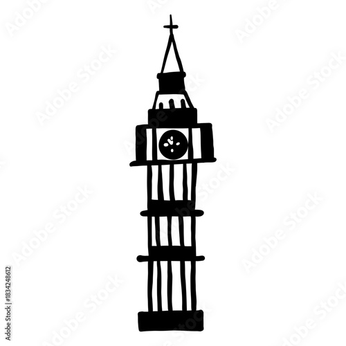 Big ben clock tower silhouette uk elements