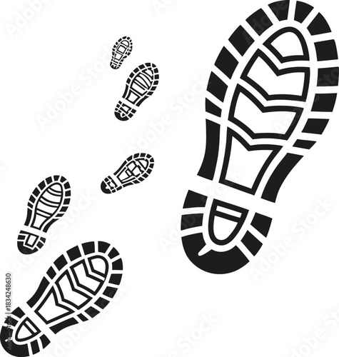 foot prints vector