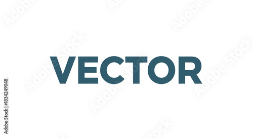 Bold Blue VECTOR Text in Modern Sans-Serif Font.