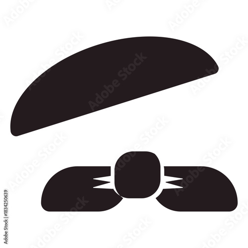 French beret and scarf black