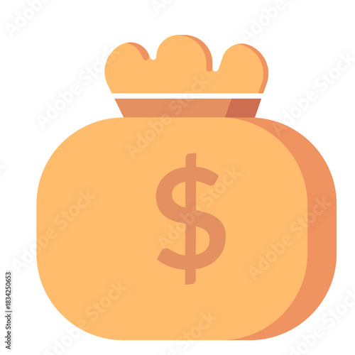Money bag flat icon