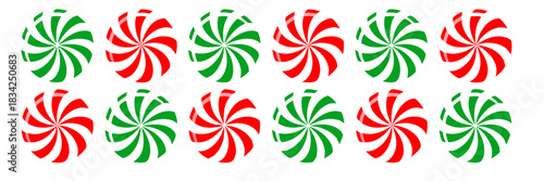 Christmas peppermint candy canes holiday red and green sweet