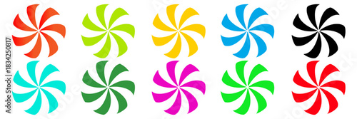 Colorful swirl candy peppermint holiday christmas treats