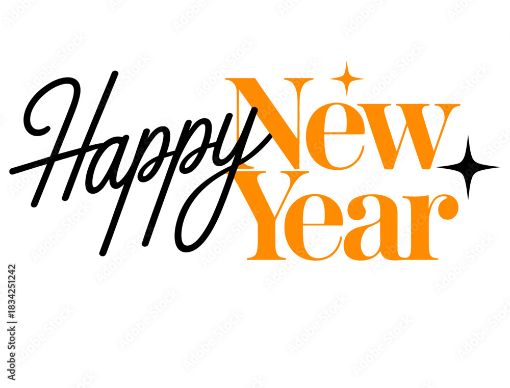 Fototapeta premium Happy new year celebration greeting card vector design
