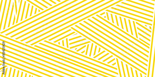 Vector banner with yellow ramen pattern on white background. Abstract pattern. Vector eps10