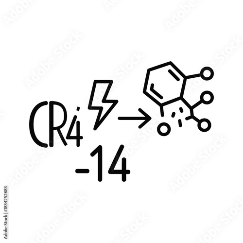 Energy-driven chemical reaction transforming CR4 into an aromatic compound with substituents