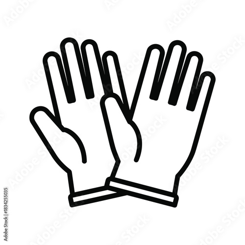 Pair of Outline Gloves Icon