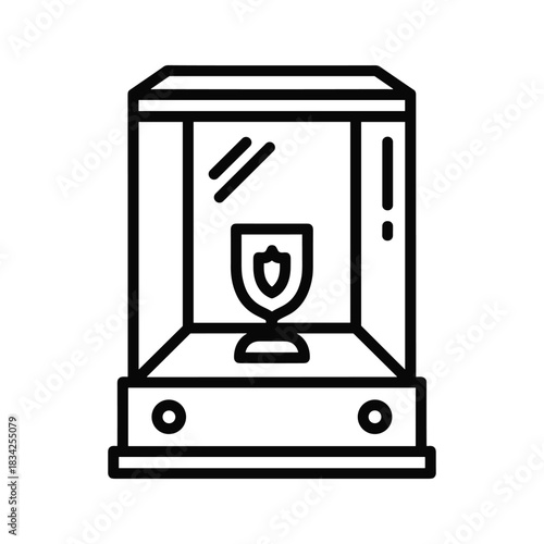 Trophy Display Case Outline Icon