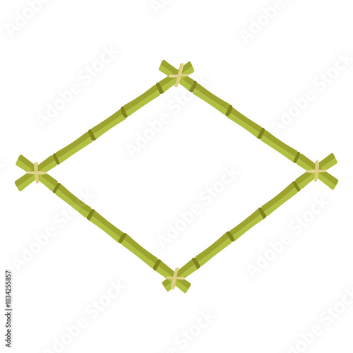Bamboo frames design rhombus icon