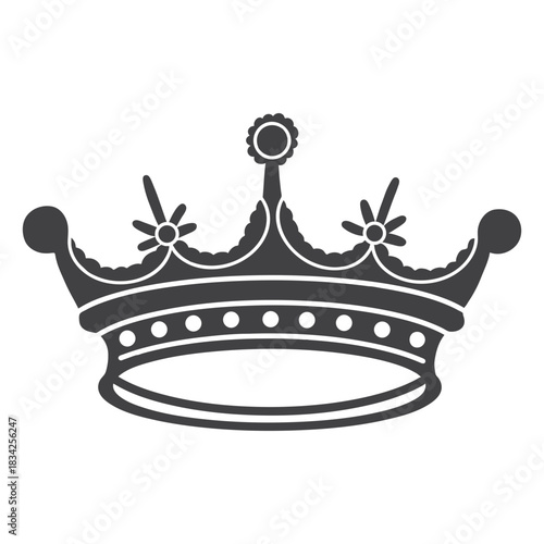 Crown design simple four spikes icon