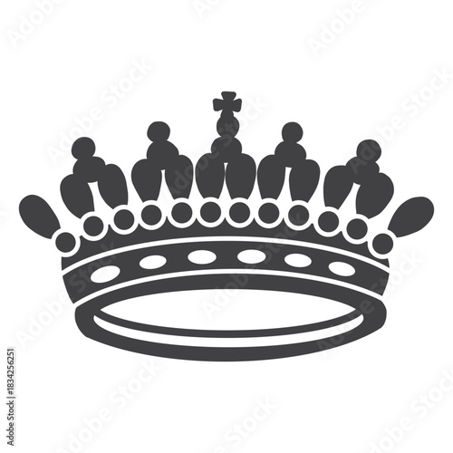 Crown design artistic top cross icon