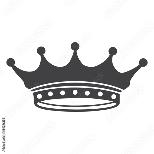 Crown design simple spikes lesser icon