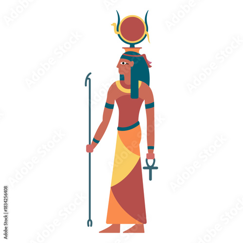 Egyptian gods hathor flat