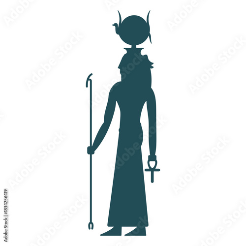 Egyptian gods hathor silhouette