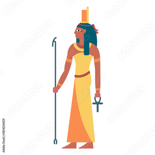 Egyptian gods isis flat