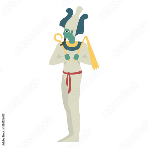 Egyptian gods osiris flat