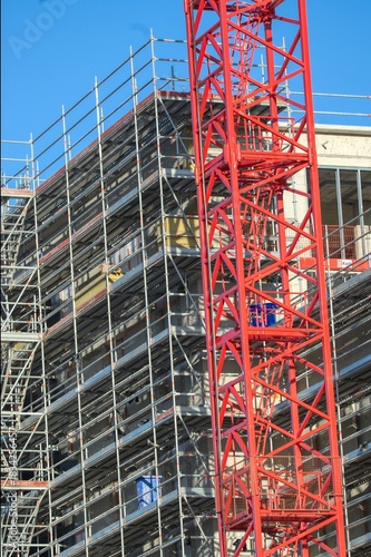 construction site with crane