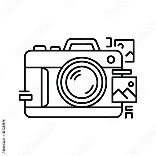Photography and Digital Media Concept Line Icon