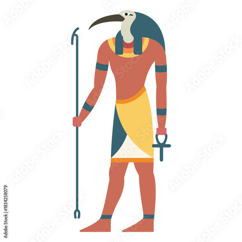 Egyptian gods thoth flat