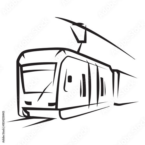 Train electric left facing stroke