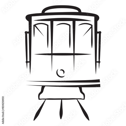 Train electric front facing stroke