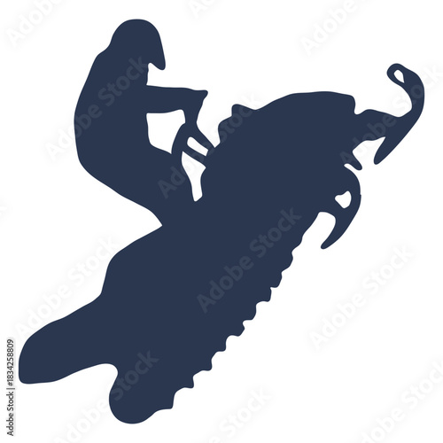 Awesome snowmobile silhouette