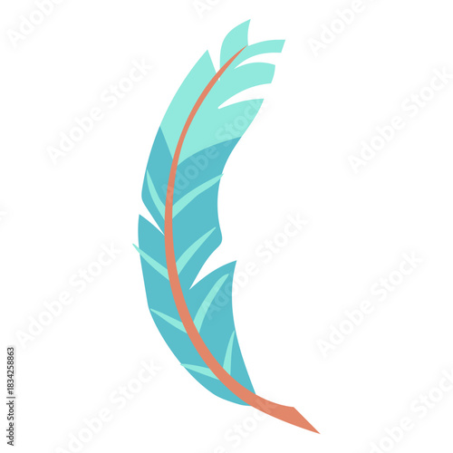 Blue feather leaf like