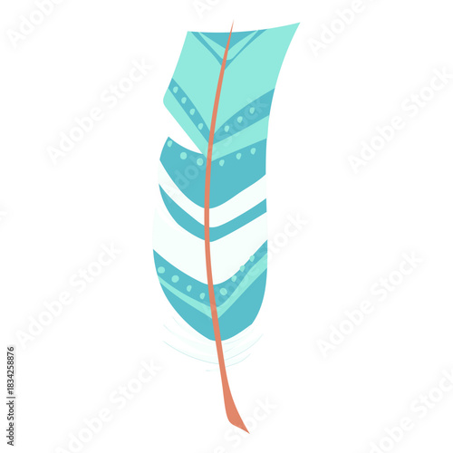 Boho patterned feather