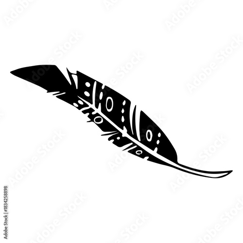 Circles feather illustration design