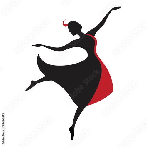 silhouette of a girl dancing