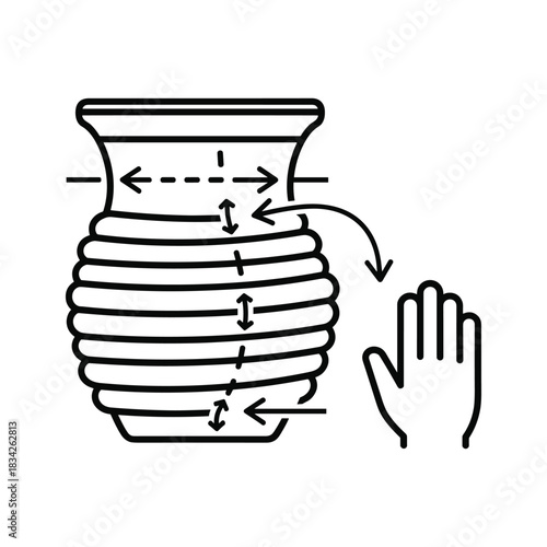 Custom prosthetic design measurement and fitting process icon