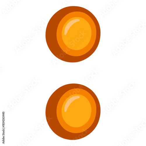 Colon punctuation glossy