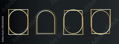 Luxury thin gold frame set 