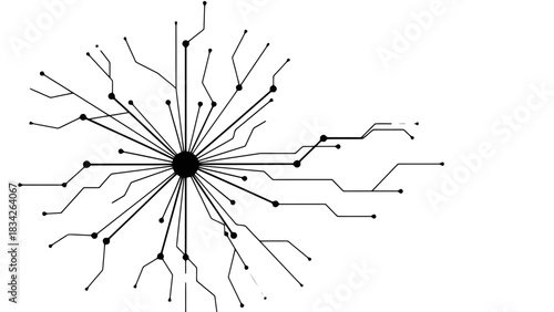 Abstract network connections and data flow illustration