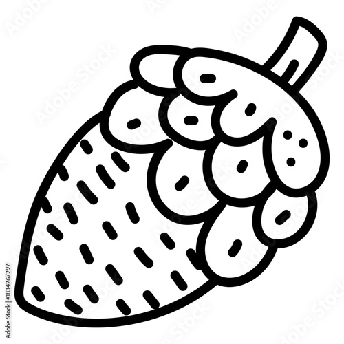 Christmas pinecone stroke