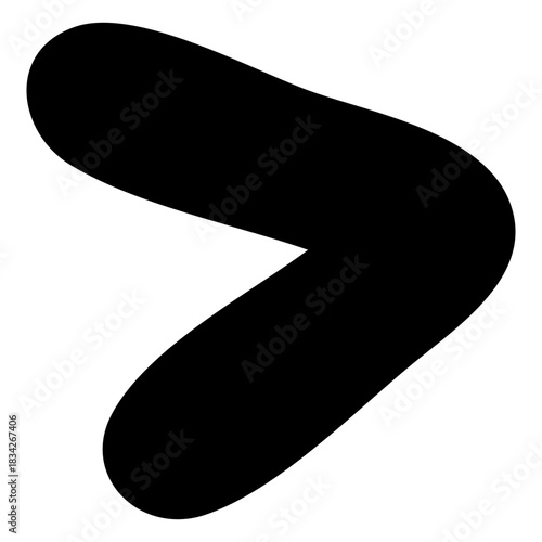 Greater than symbol stroke