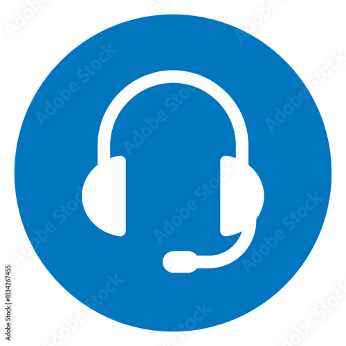 Headphones blue icon
