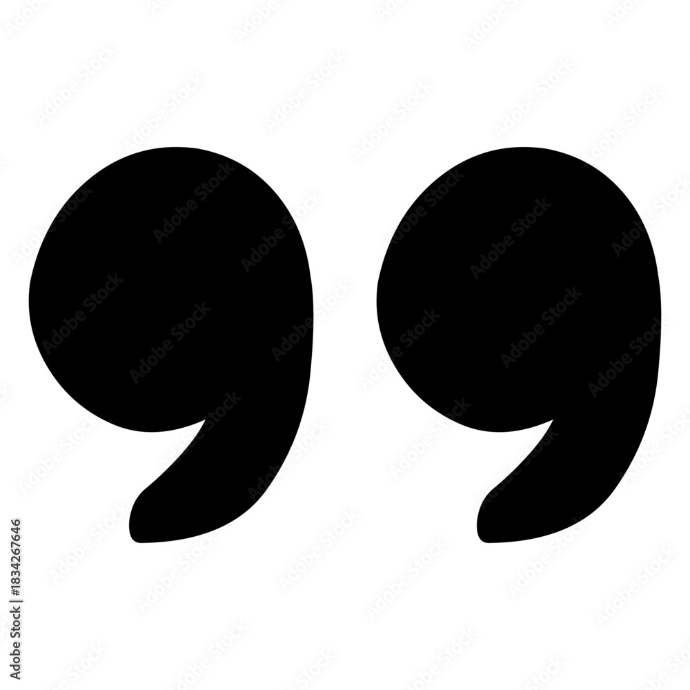 Fototapeta premium Quotation marks punctuation stroke