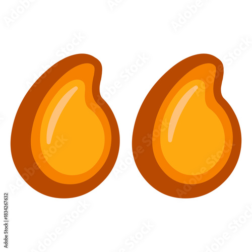 Quotation marks punctuation glossy